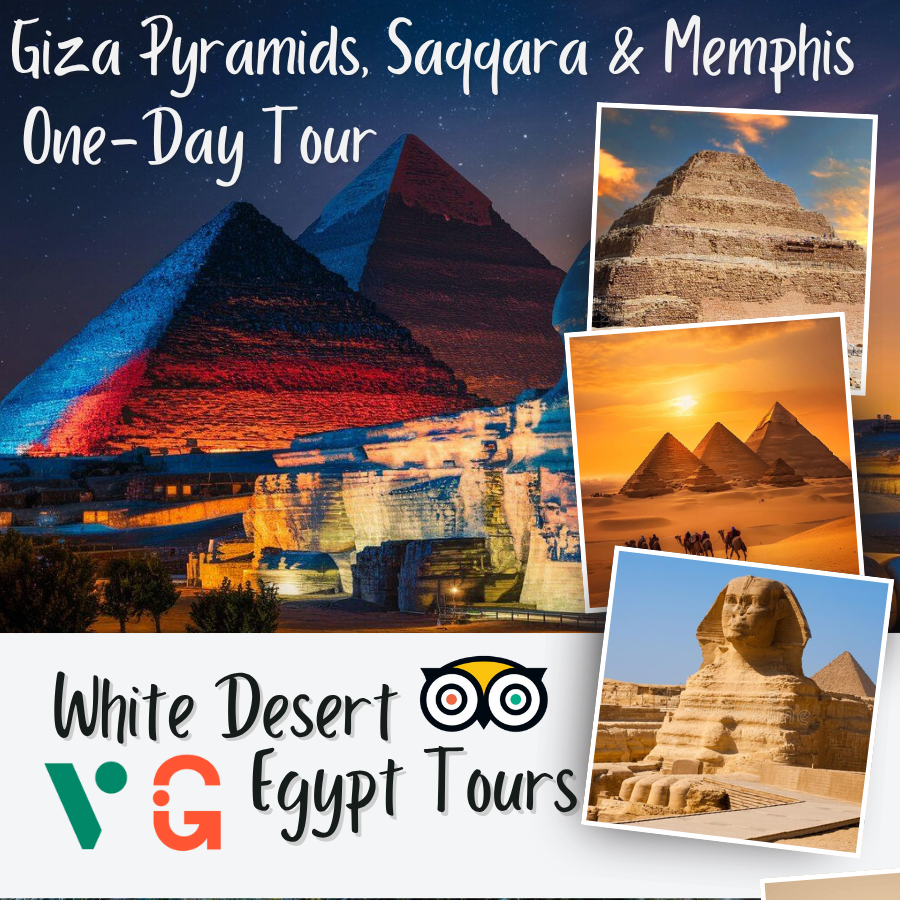 One-Day Tour: Giza Pyramids & Sphinx, Saqqara, and Memphis – Code Number Program (203)