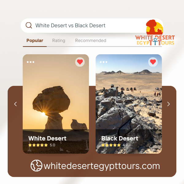 White desert VS Black Desert, white desert egypt tours
