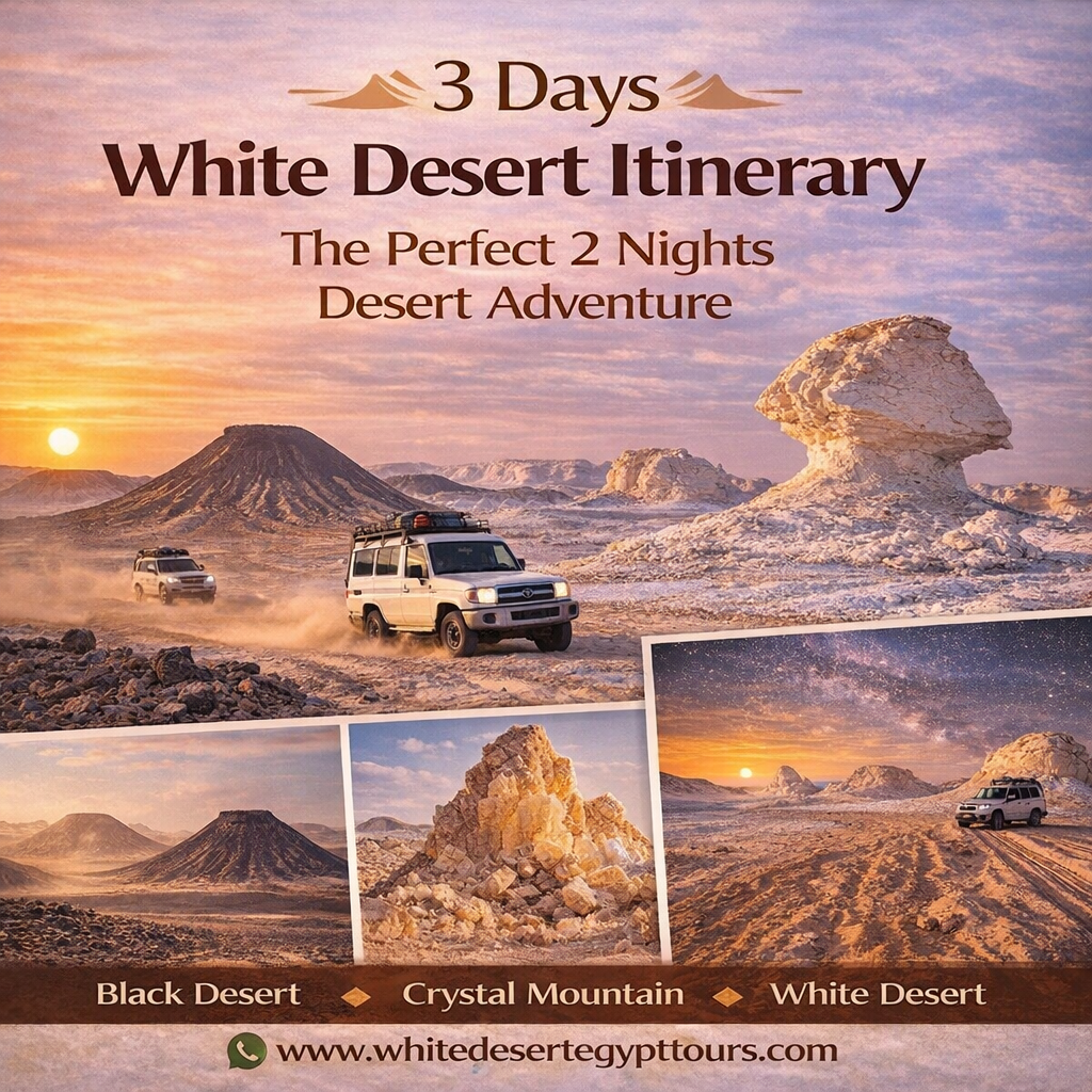 3 Day White desert Itinerary, white desert egypt tours