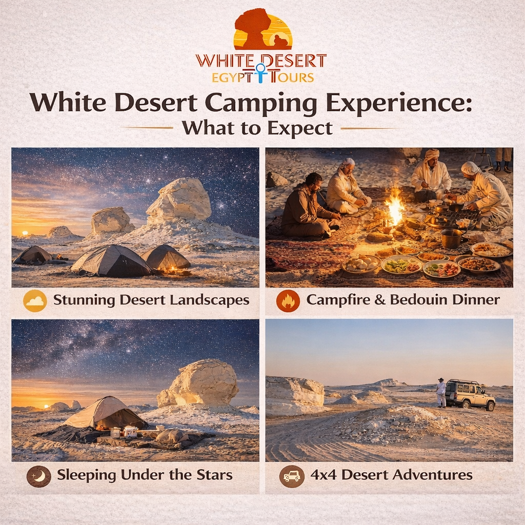White desert camping